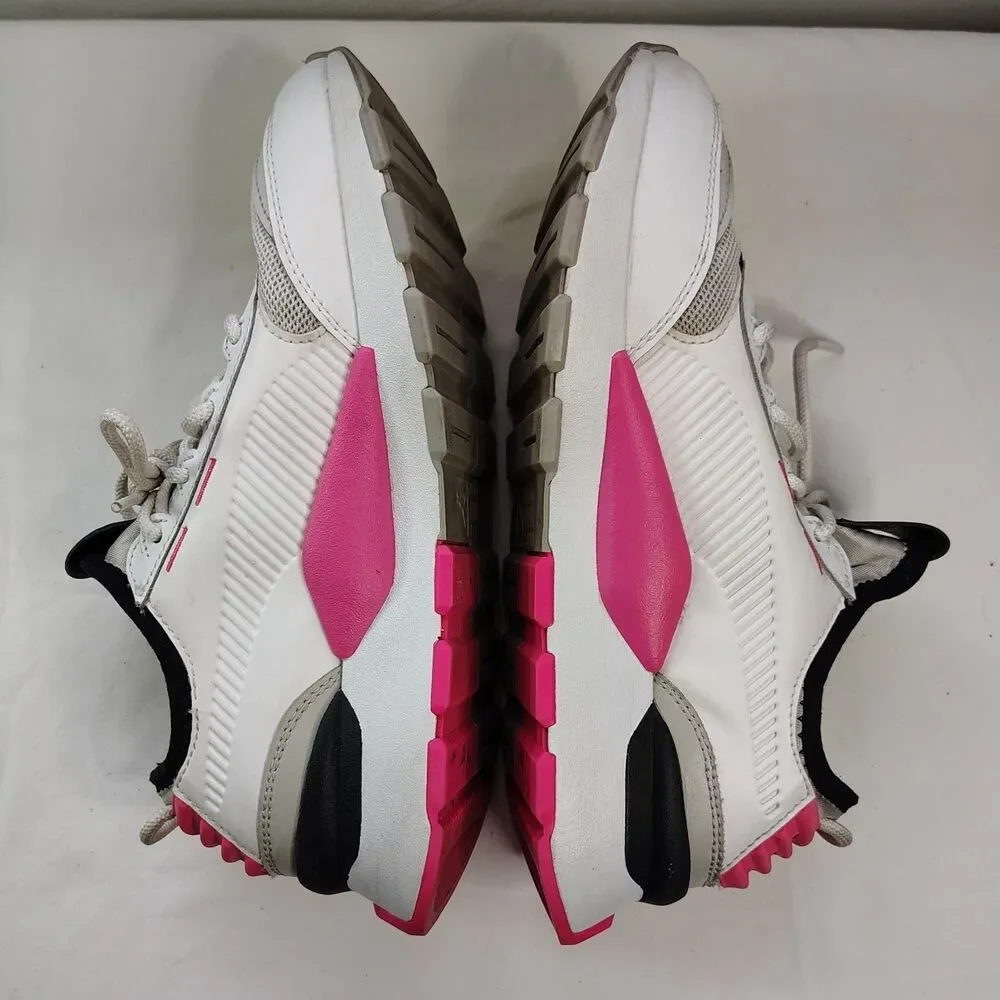 PUMA RS-O System 5.5C Girls Sneakers White-Gray Violet-Pink Athletic Shoes